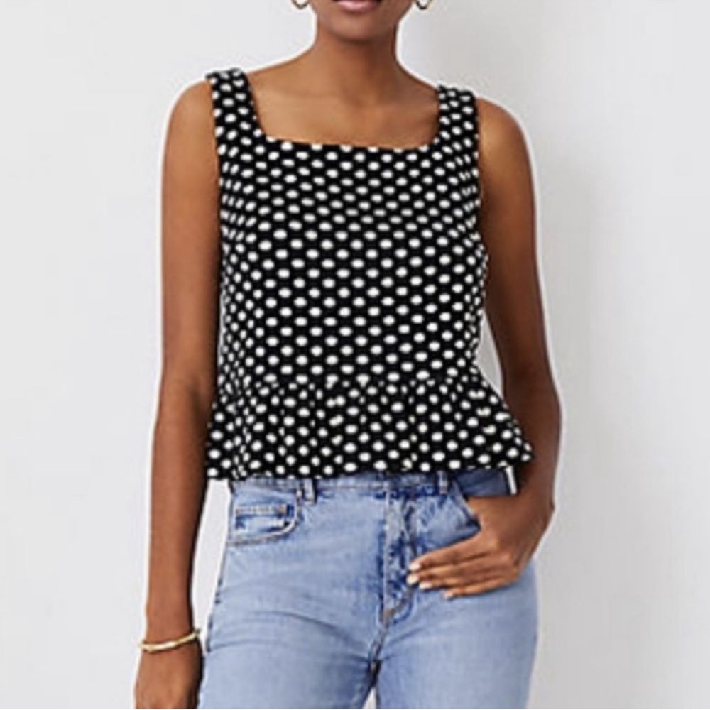 Ann Taylor | Polka Dot Peplum